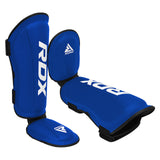 SHIN INSTEP MOLDED KING BLUE/WHITE-L - BLUE/WHITE,LARGE