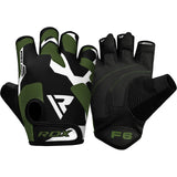 GYM GLOVES SUMBLIMATION F6 BLACK/GREEN-S - BLACK/GREEN,SMALL