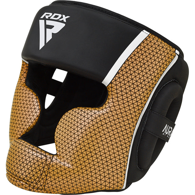 HEAD GUARD AURA PLUS T-17 BLACK GOLDEN-S - Small