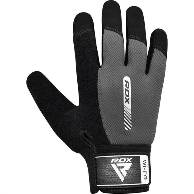 GYM WEIGHT LIFTING GLOVES W1 FULL GRAY-XL - GRAY,XL