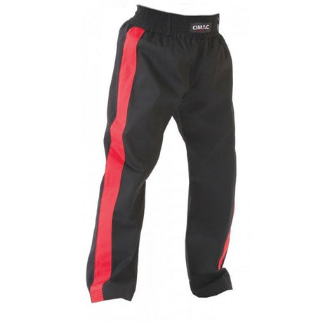 COTTON TROUSERS BLK/RED SIZE 120CM - 120cm