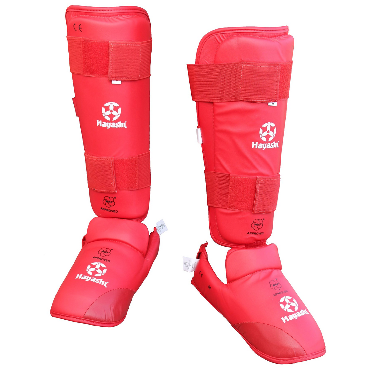 Karate Schienbeinschutz und Spannschutz „WKF“ - S,Red