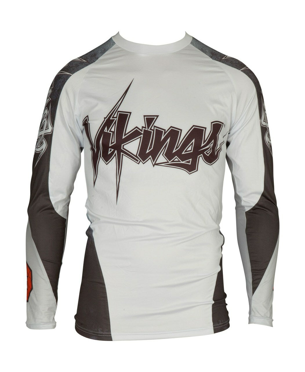 TOP TEN MMA Rash Guard "Vikings" White (14131-1) - S - S