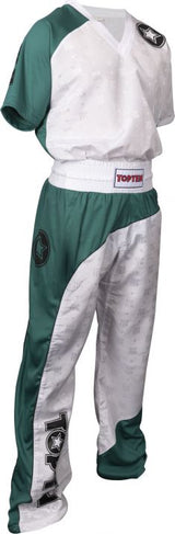 Kickboxuniform „Bow“ - White - Petrol - Black,XXL