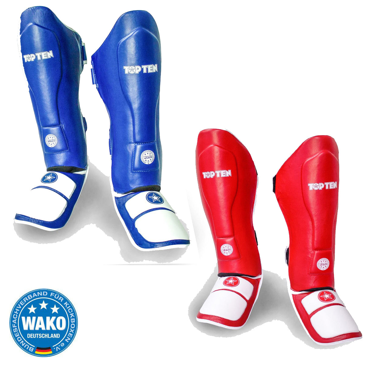 TOP TEN Shin/Instep Protector "Lowkick" WAKO Approved (32175)