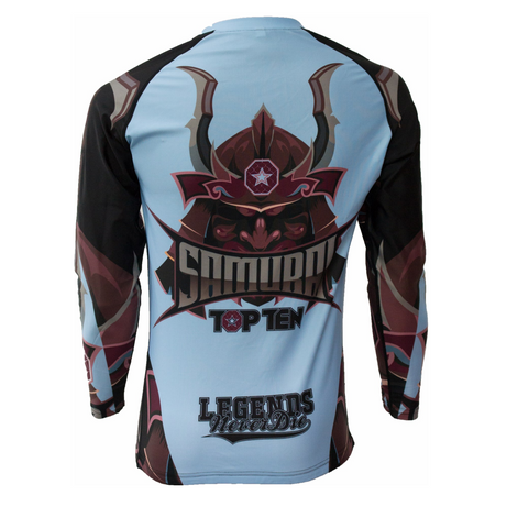 TOP TEN Rash Guard "Samurai" Long sleeve - Blue/Black (14142-69) - Small - Small