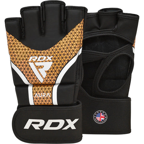 GRAPPLING GLOVES AURA PLUS T-17 BLACK GOLDEN-S - Small