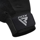 GYM WEIGHT LIFTING GLOVES W1 FULL BLACK PLUS-M - BLACK,MEDIUM