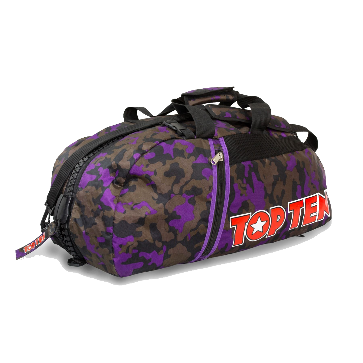 TOP TEN Sports Backpack Combo  CAMO/PURPLE Medium