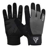 GYM WEIGHT LIFTING GLOVES W1 FULL GRAY PLUS-M - GRAY,MEDIUM