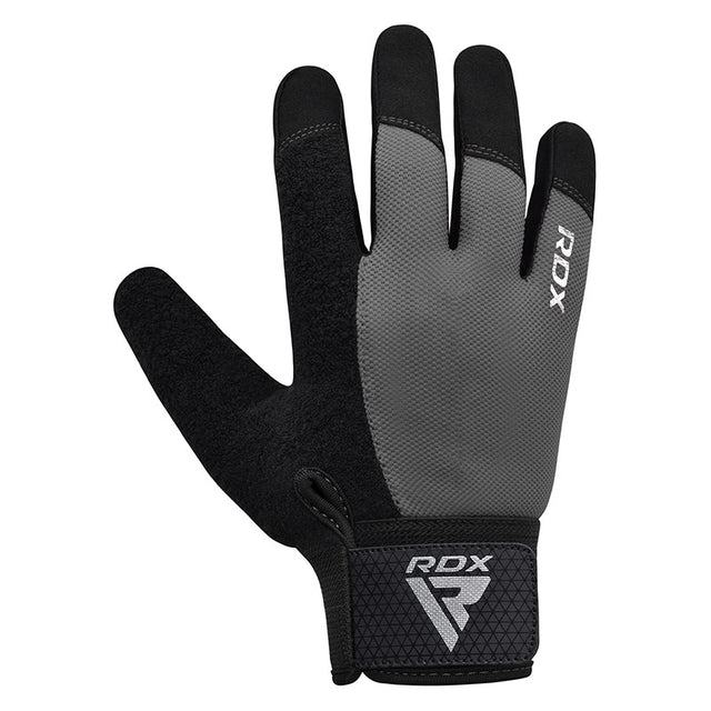 GYM WEIGHT LIFTING GLOVES W1 FULL GRAY PLUS-L - GRAY,LARGE