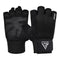 GYM WEIGHT LIFTING GLOVES W1 HALF BLACK PLUS-XL - BLACK,XL