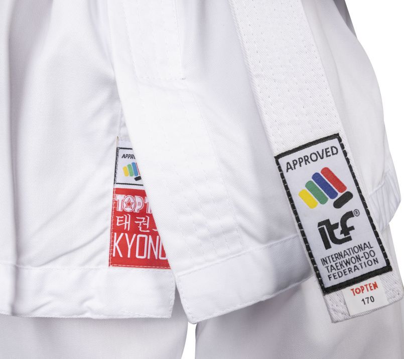 Taekwond-Do Dobok "Kyong" (ITF approved) with Velcro closure - 100cm