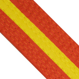 Belts - Coloured Belt With Coloured Stripe Adult - Yellow/Green Stripe,280CM