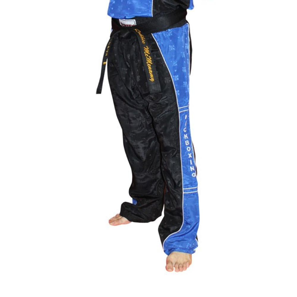 Kickboxhose „Kickboxing“ - Blue/Black,160cm