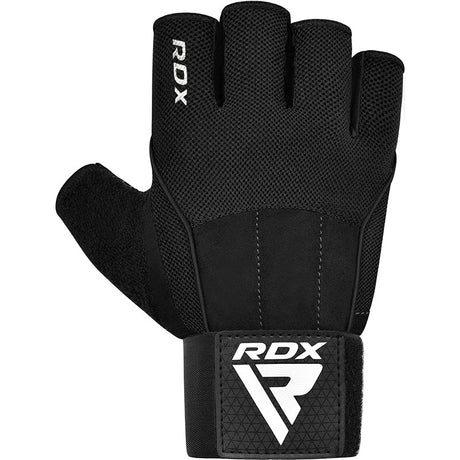 GYM WEIGHT LIFTING GLOVES W3 BLACK WITH EVA PADDING-XL - BLACK,XL