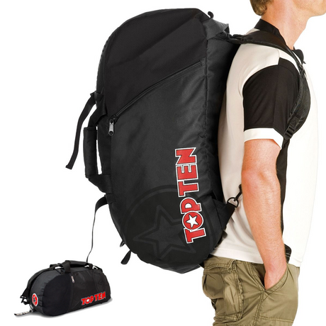 TOP TEN Sportbag Combo "WAKO" Black Zip Medium