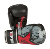 TOP TEN Boxing Gloves "Vikings" Black/Red (2368-94) - 10oz - 10oz