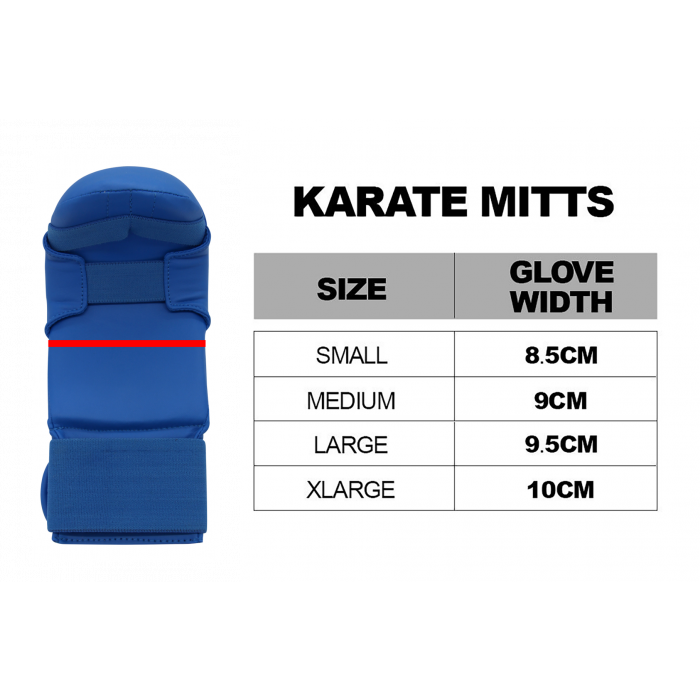 ADIDAS WKF MITT *NO THUMB* RED SM