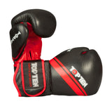 TOP TEN Boxing Gloves "Thai Style" Black/Red (20191-94) - 10oz - 10oz