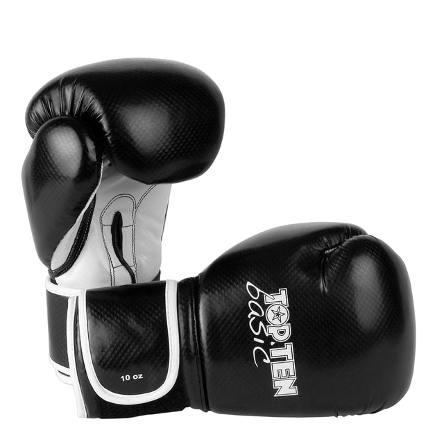 TOP TEN Basic Gloves Black 10oz Training Gloves (2264)