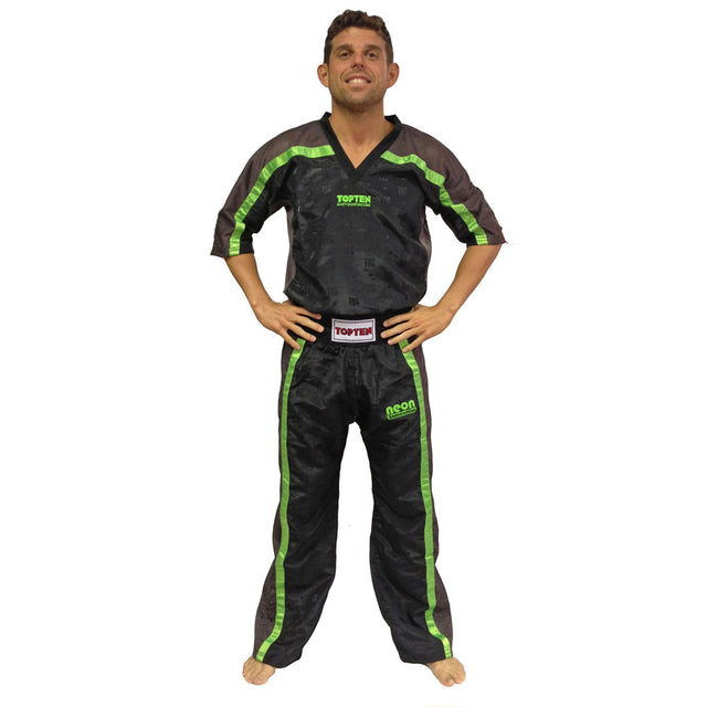 TOP TEN MESH Uniform "NEON" Black/Green Children (16005-5C)