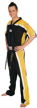 T-Shirt zum Kickboxen „Kickboxjacke Mesh“ - 130cm,Black/Yellow