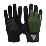 GYM WEIGHT LIFTING GLOVES W1 FULL ARMY GREEN PLUS-XL - ARMY GREEN,XL