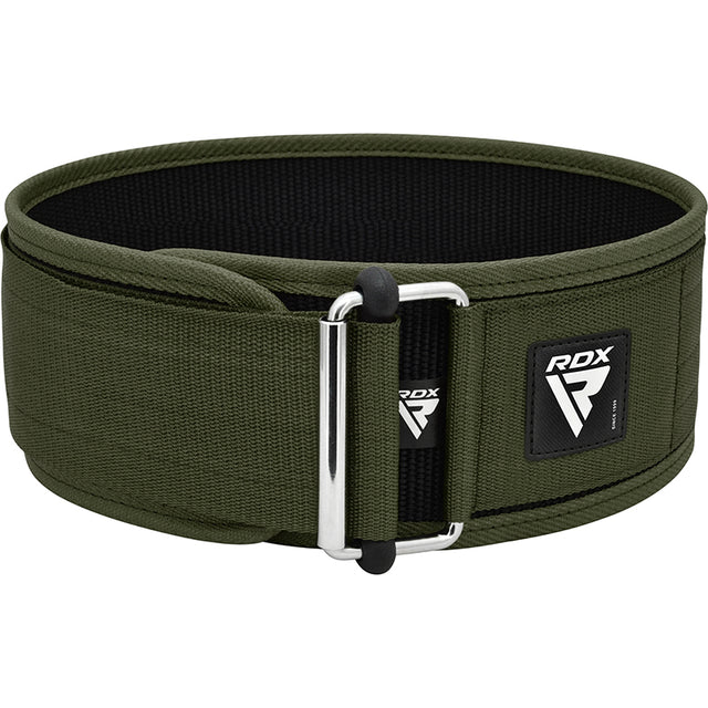 WEIGHT LIFTING STRAP BELT RX1 ARMY GREEN-L - ARMY GREEN,LARGE